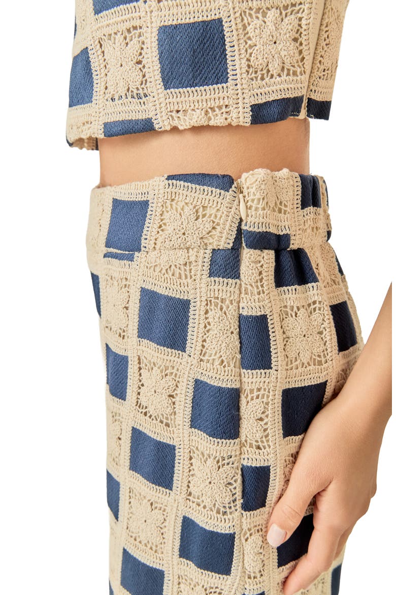 Embroidered Wide Leg Pants, Alternate, color, NAVY