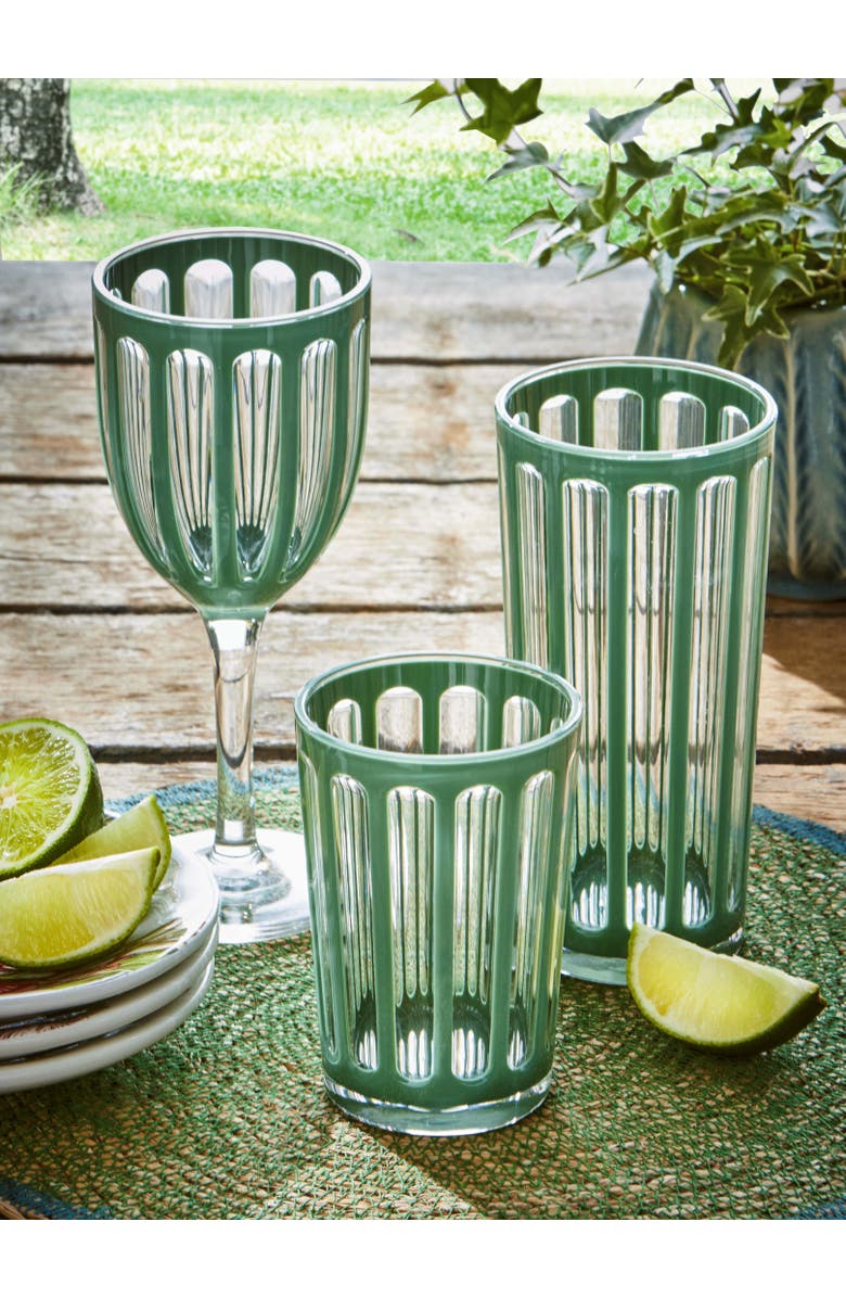 tag Villa Yellow Acrylic All Purpose Drinkware BPA-Free Durable, Alternate, color, Green