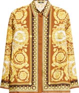 Versace Barocco 92 Silk Twill Button-Up Shirt