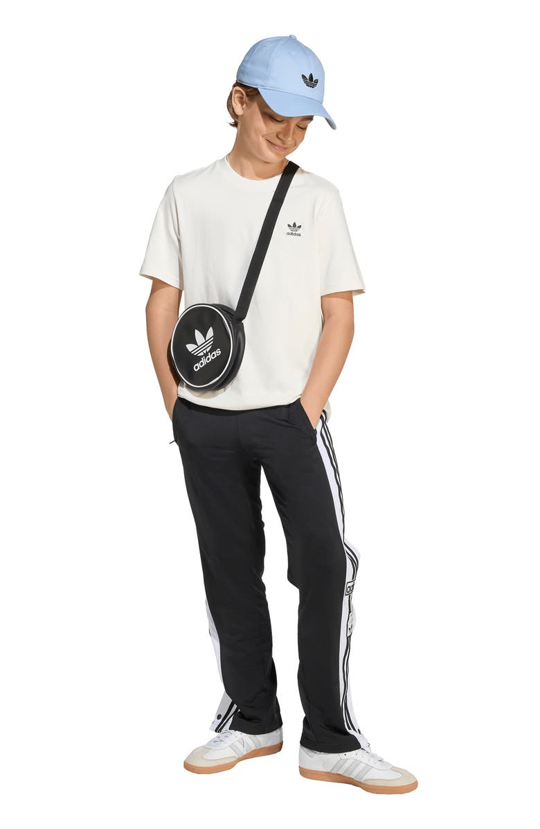 adidas Originals Kids' Essentials Embroidered Trefoil Logo Cotton T-Shirt, Alternate, color, Cloud White