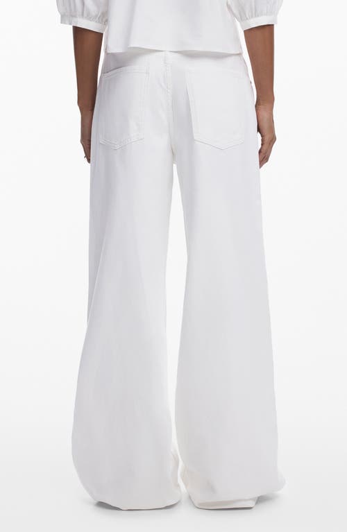 Desigual Wide Leg Flare Jeans In White