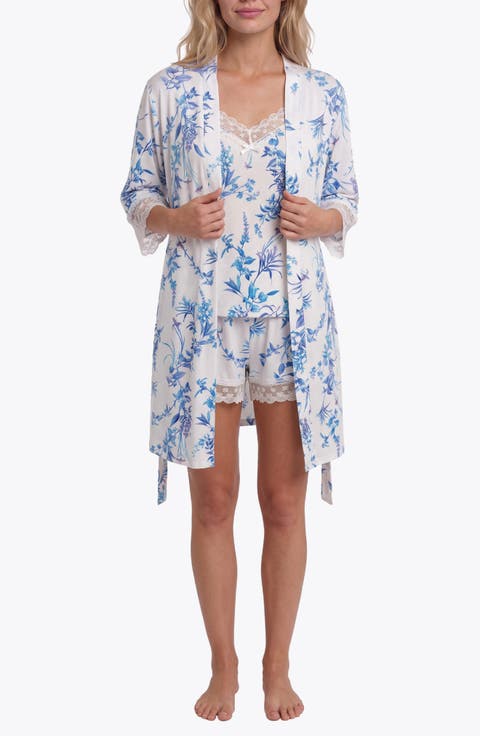 Willa Short Pajamas & Robe Travel Set