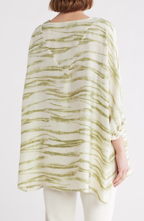 Patrizia Luca Boxy Asymmetric Tunic In Lime
