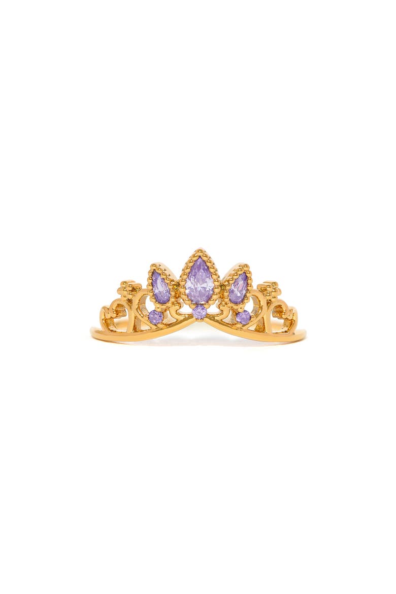 Disney Princess Tangled Rapunzel Tiara Ring, Main, color, GOLD/ PURPLE