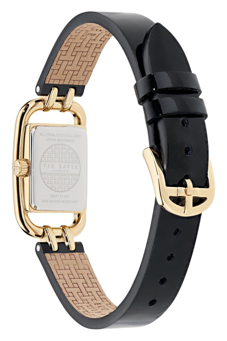 Leather Strap Watch, 17mm, Alternate, color, BLACK