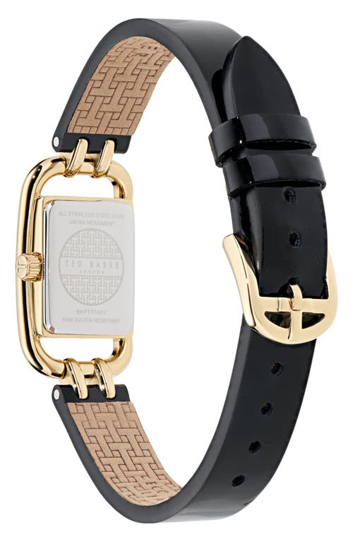 Ted Baker Leather Strap Watch, 17mm In Black