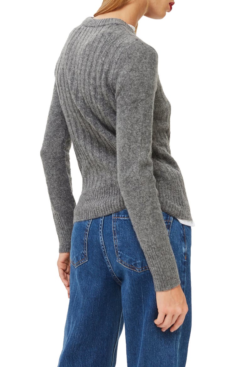Rib Sweater, Alternate, color, CHARCOAL