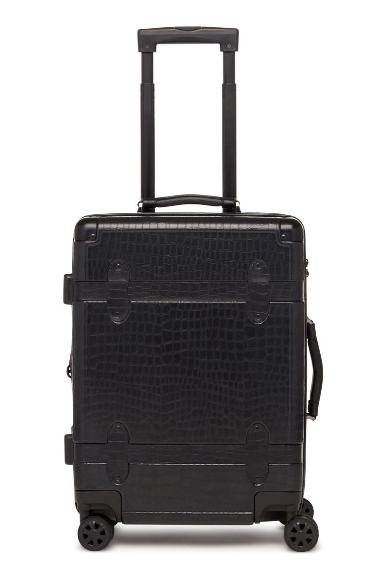 Trunk 20-Inch Rolling Suitcase, Main, color, NOIR