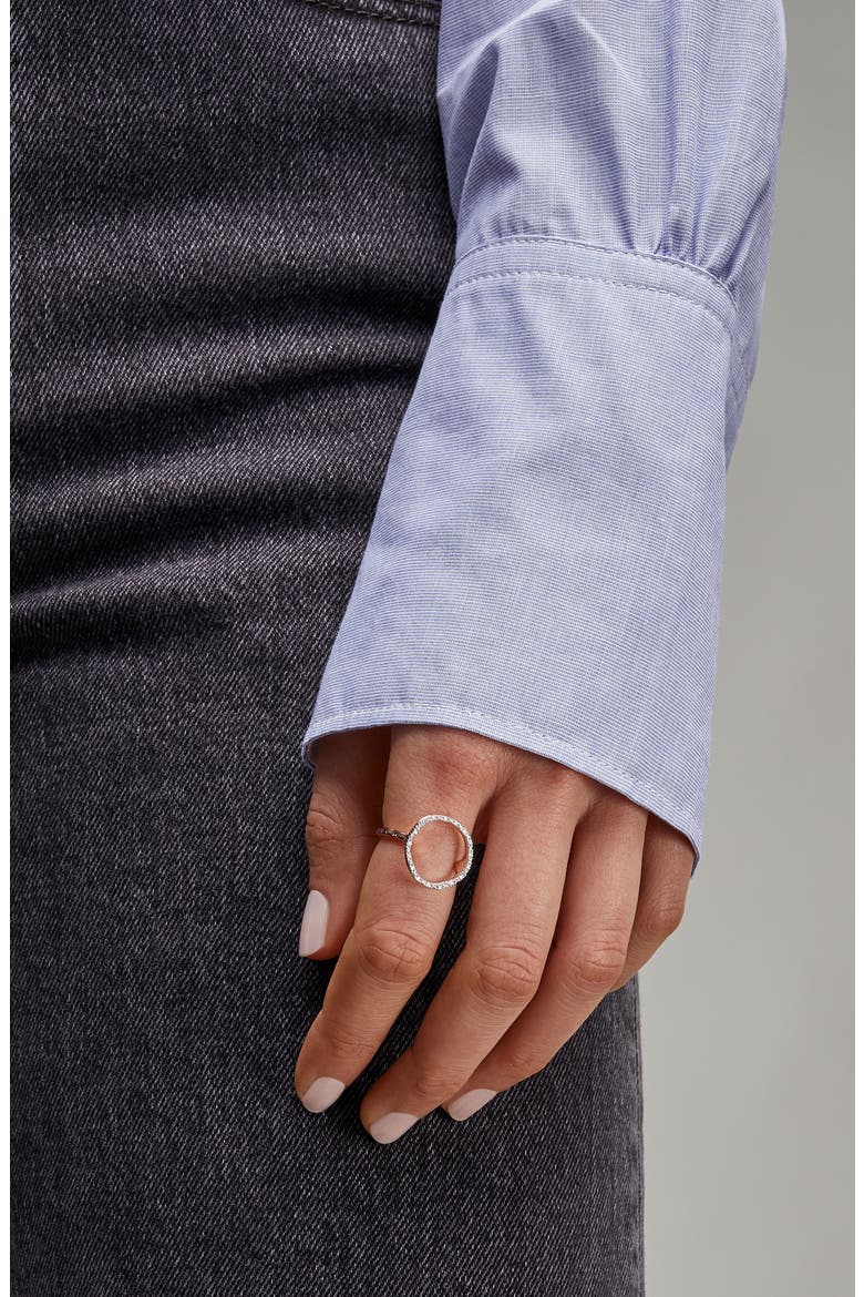 Riva Circle Diamond Ring, Alternate, color, ROSE GOLD/ DIAMOND