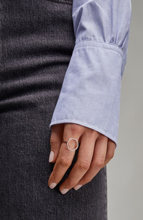 Monica Vinader Riva Circle Diamond Ring In Rose Gold/diamond