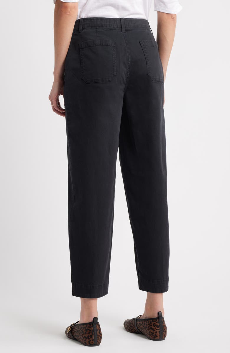 Caslon<sup>®</sup> Cotton Twill Utility Pants, Alternate, color, Black