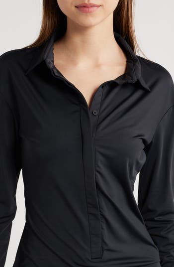 Soho Long Sleeve Mini Shirtdress