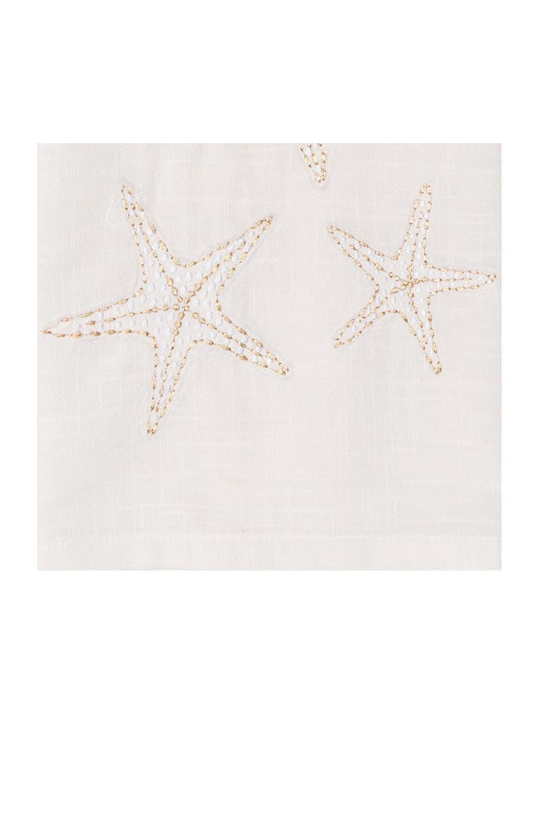 C&F Home Gold Coast Starfish 100% Cotton Handtowel, Alternate, color, White