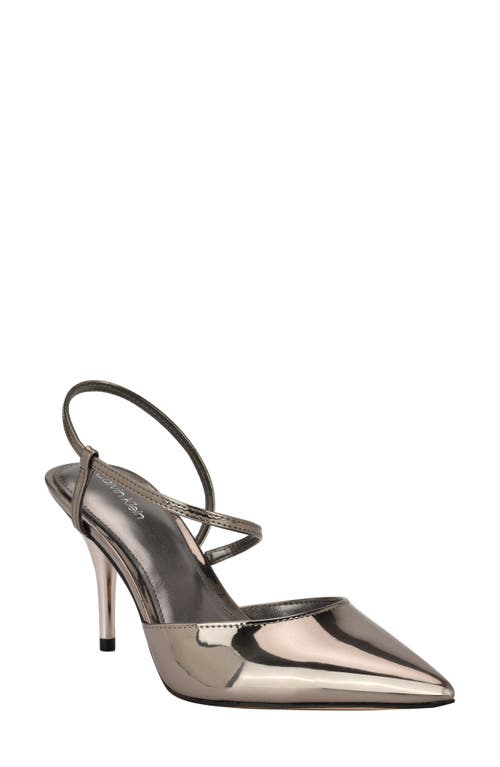 Calvin Klein Women's Cordera Pointy Toe Stiletto Pumps In Pewter