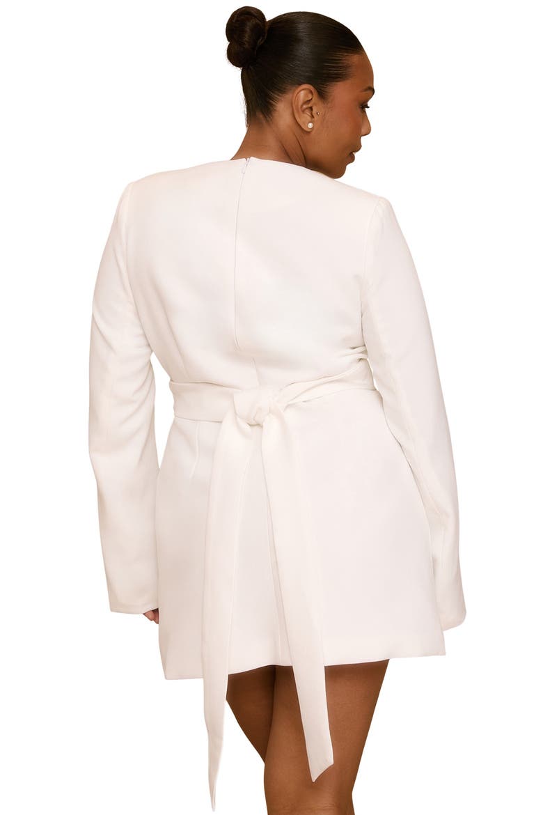 Wrap Front Blazer Dress, Alternate, color, White