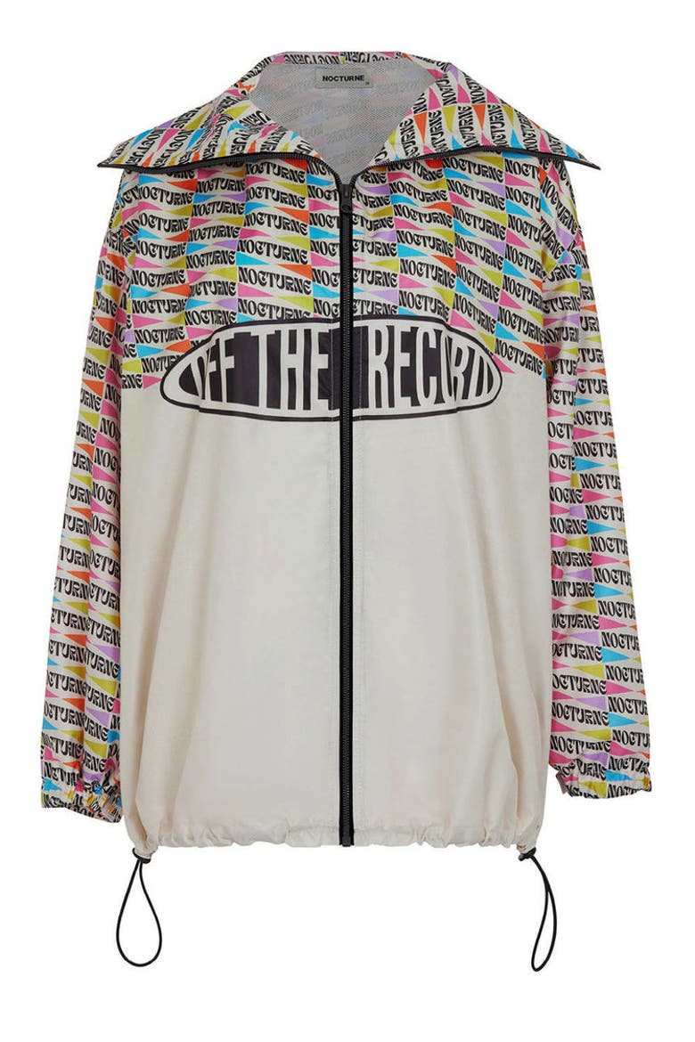 Printed Oversized Jacket, Alternate, color, Multi-Colored