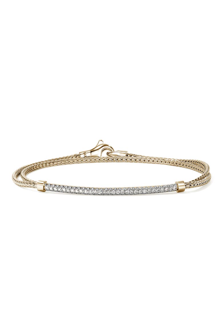 JH Essential Pavé Wrap Bracelet, Gold, Diamonds, 1.8mm, Main, color, 14K GOLD