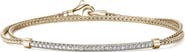 John Hardy JH Essential Pavé Wrap Bracelet, Gold, Diamonds, 1.8mm