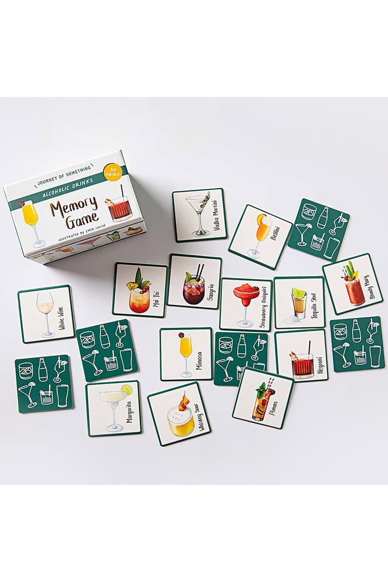 Alcoholic Drinks Memory Game, Adults Party Game, Alternate, color, Multicolored