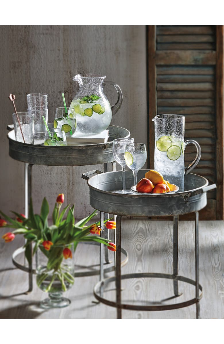 tag Bubble Glass Pitcher Clear Beverage Server for Everyday Use, Alternate, color, Clear