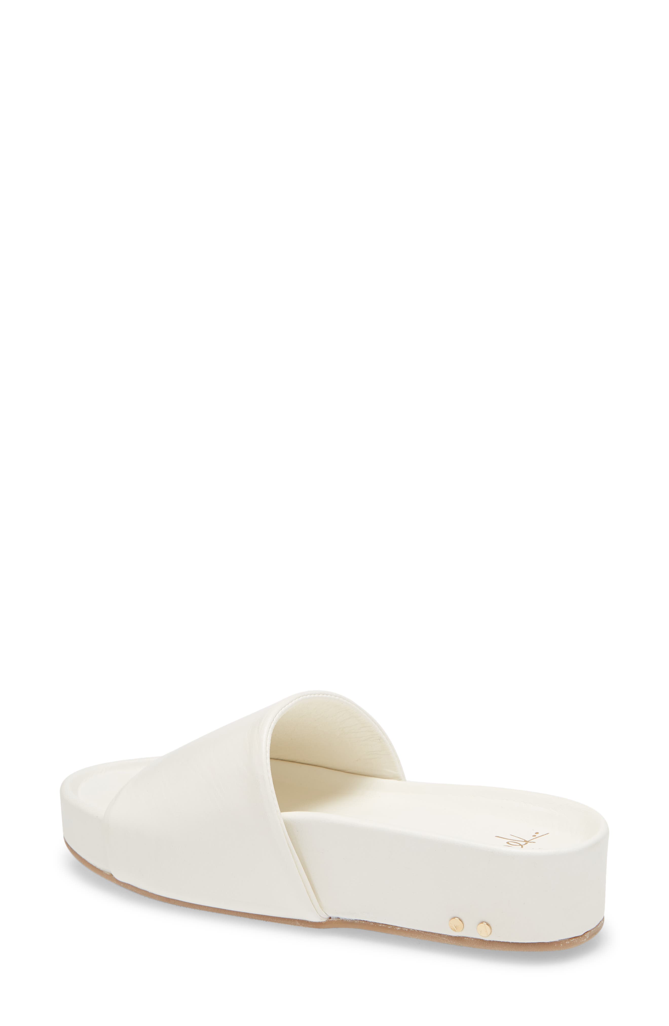 Pelican Platform Slide Sandal, Alternate, color, WHITE