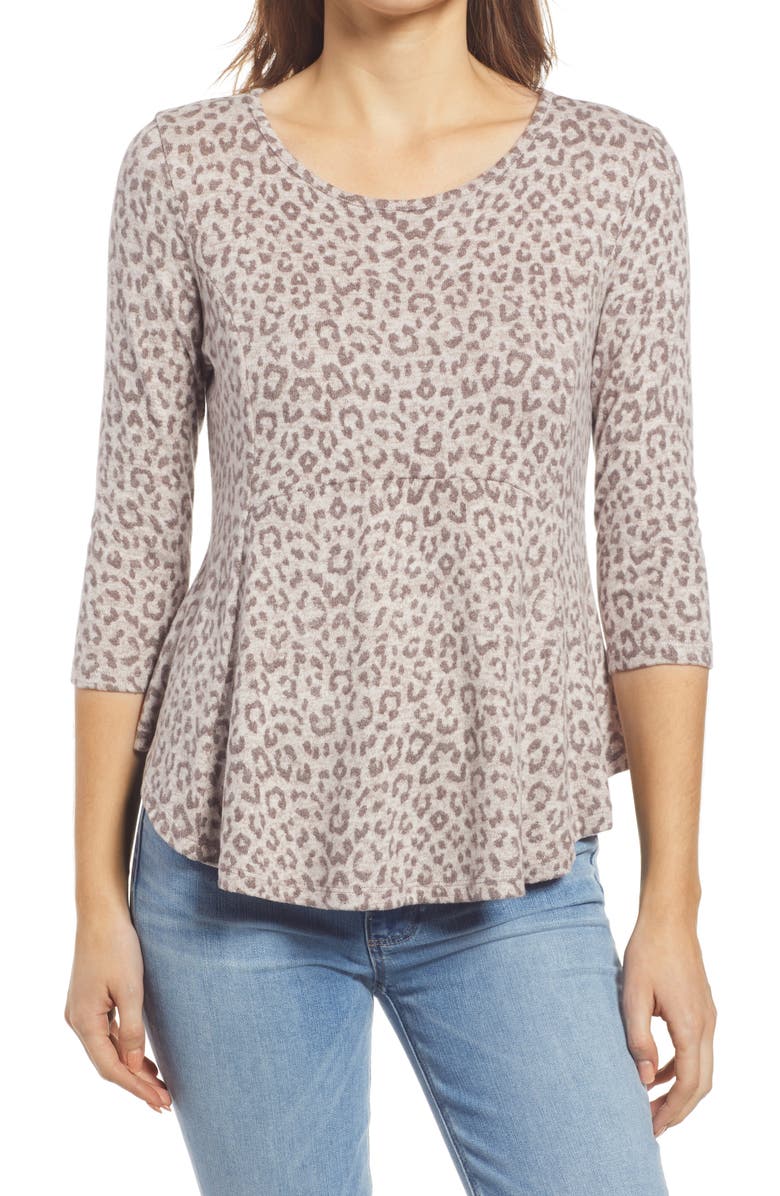 Bobeau Babydoll Top, Main, color, 