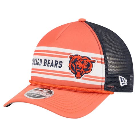 Men's New Era  Orange Chicago Bears Bear Linear A-Frame 9FORTY Adjustable Hat