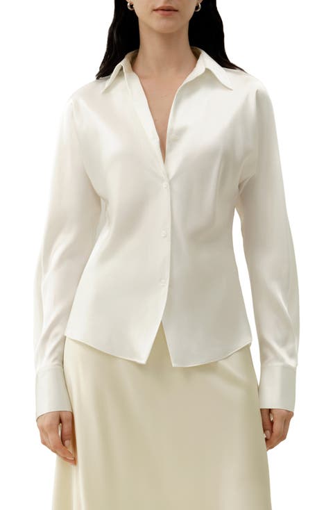 Women's Bias Cut Silk Shirt
