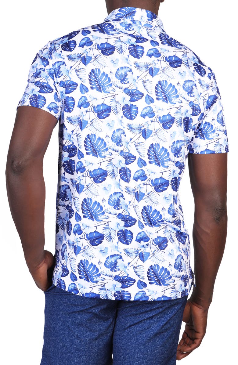 TailorByrd Leaves Performance Polo, Alternate, color, Blue
