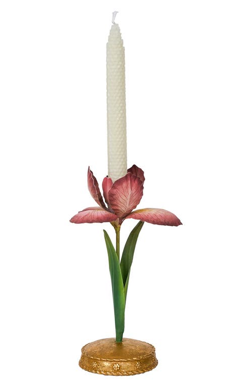 Juliska Meadow Walk Iris 9 Candlestick In Pink