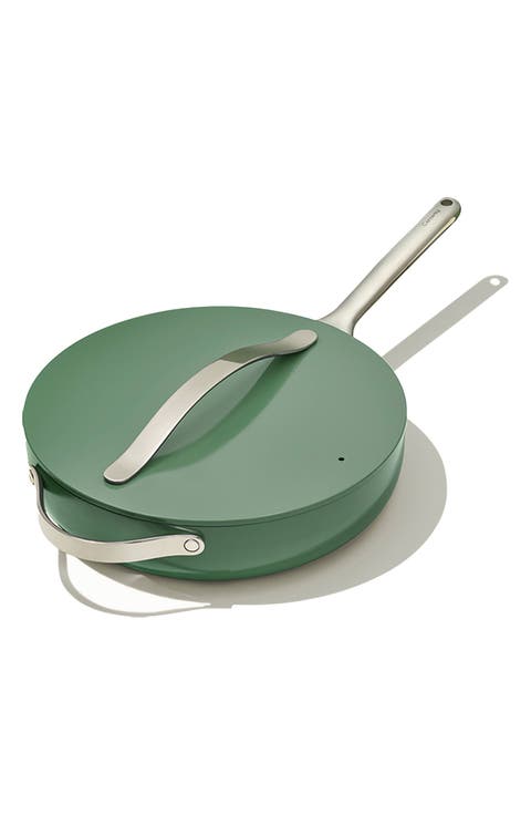 Nontoxic Ceramic Nonstick Sauté Pan with Lid