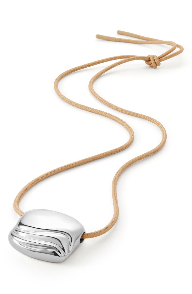 JENNY BIRD Rue Pendant Rope Necklace, Main, color, High Polish Silver