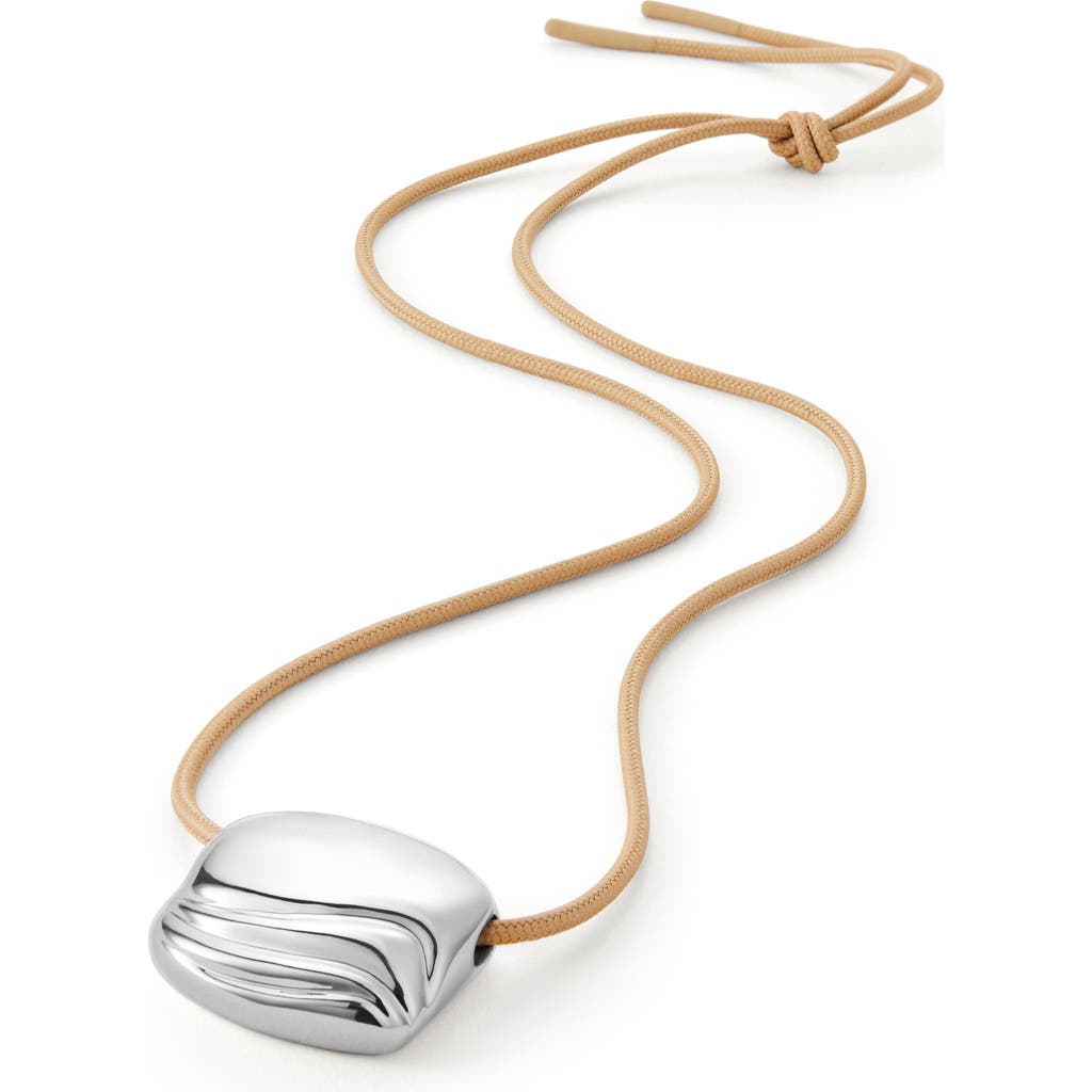 JENNY BIRD Rue Pendant Rope Necklace in High Polish Silver at Nordstrom
