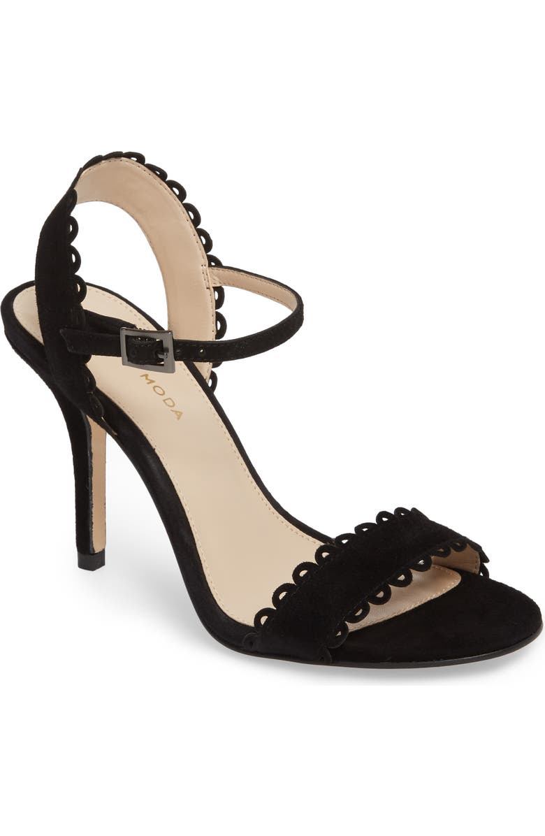 Pelle Moda Karen Scallop Ankle Strap Sandal, Main, color,