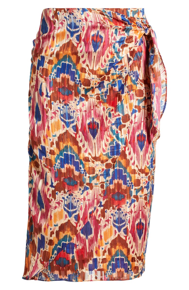 Vince Camuto Side Tie Midi Skirt, Alternate, color, Chilli Oil