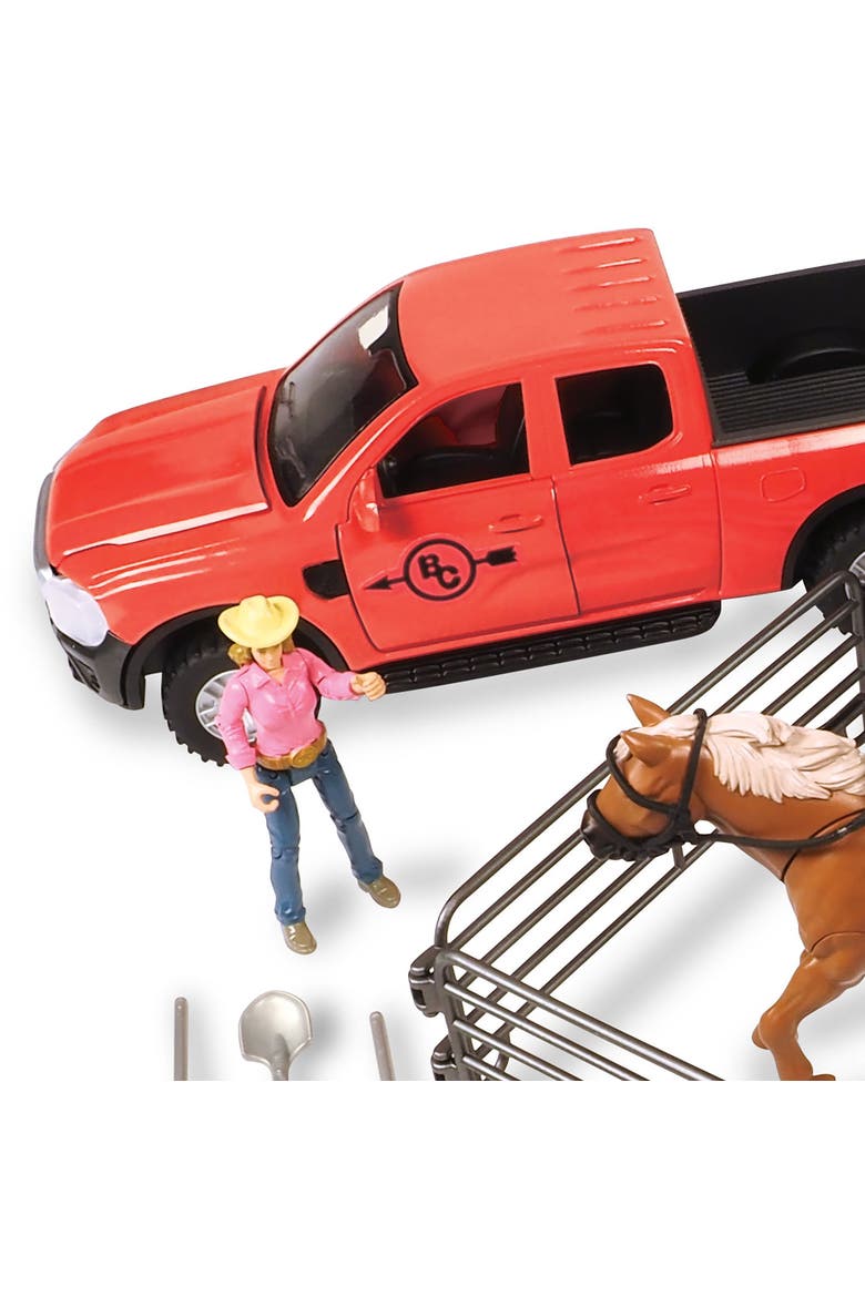 Truck & Horse Trailer Adventure, 24 piece Rodeo Toy Playset, 3+, Alternate, color, Multicolored