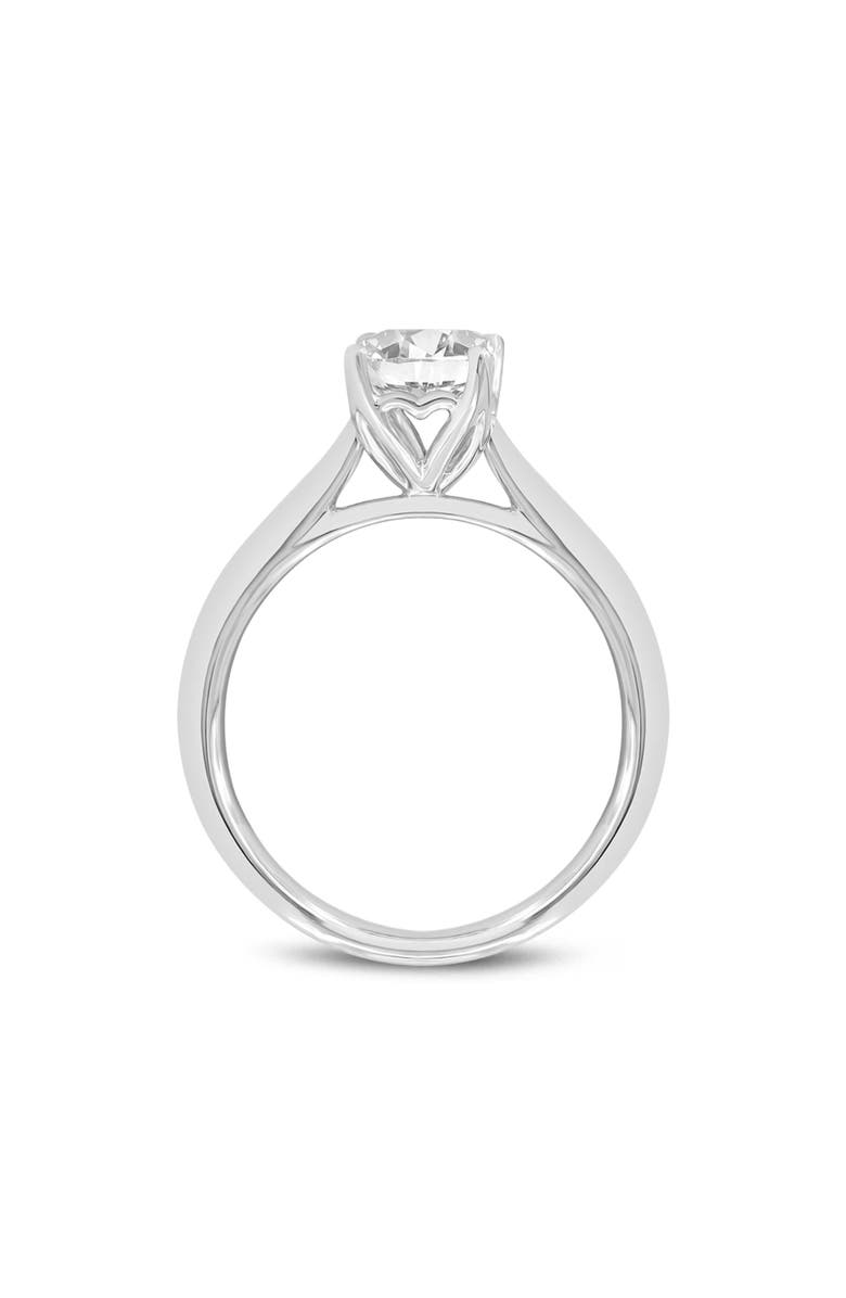 LuvMyJewelry Baroness 14K White Gold Emerald Cut Lab Grown Diamond Engagement Ring - 1.52 ctw, Alternate, color, 14K White Gold