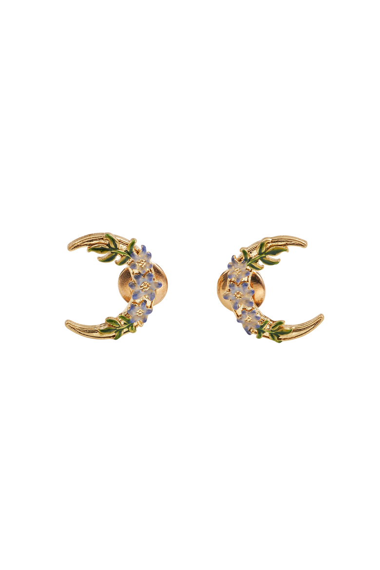 Nightshade Moon Gold Stud Earrings, Main, color, Gold