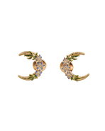 Fable England Nightshade Moon Gold Stud Earrings