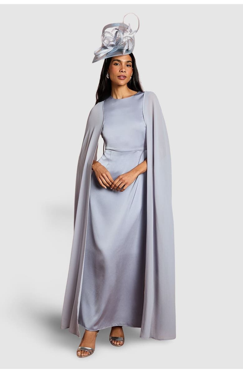 Coast Sleeveless Cape Maxi Dress, Main, color, Pale Blue
