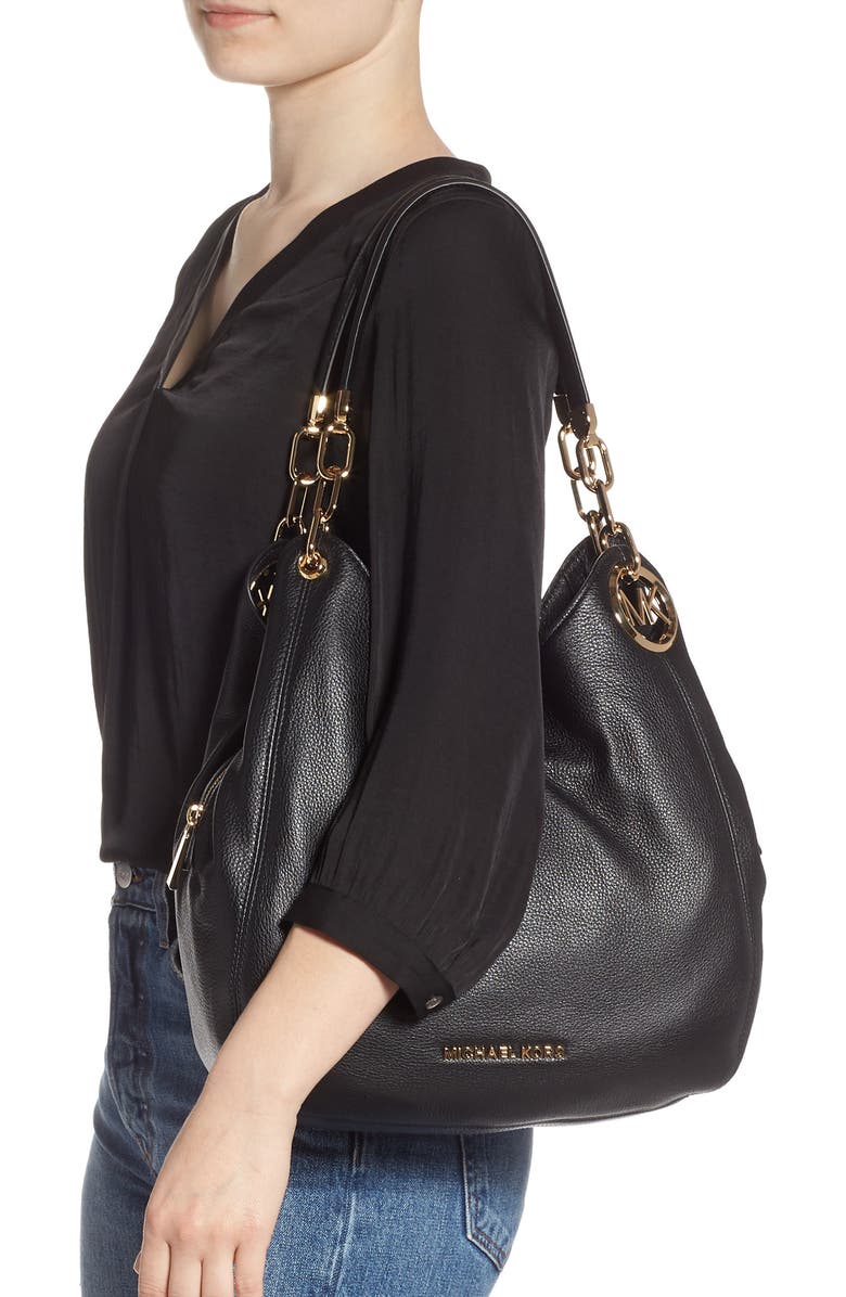 MICHAEL Michael Kors Lillie Large Leather Shoulder Bag, Alternate, color,