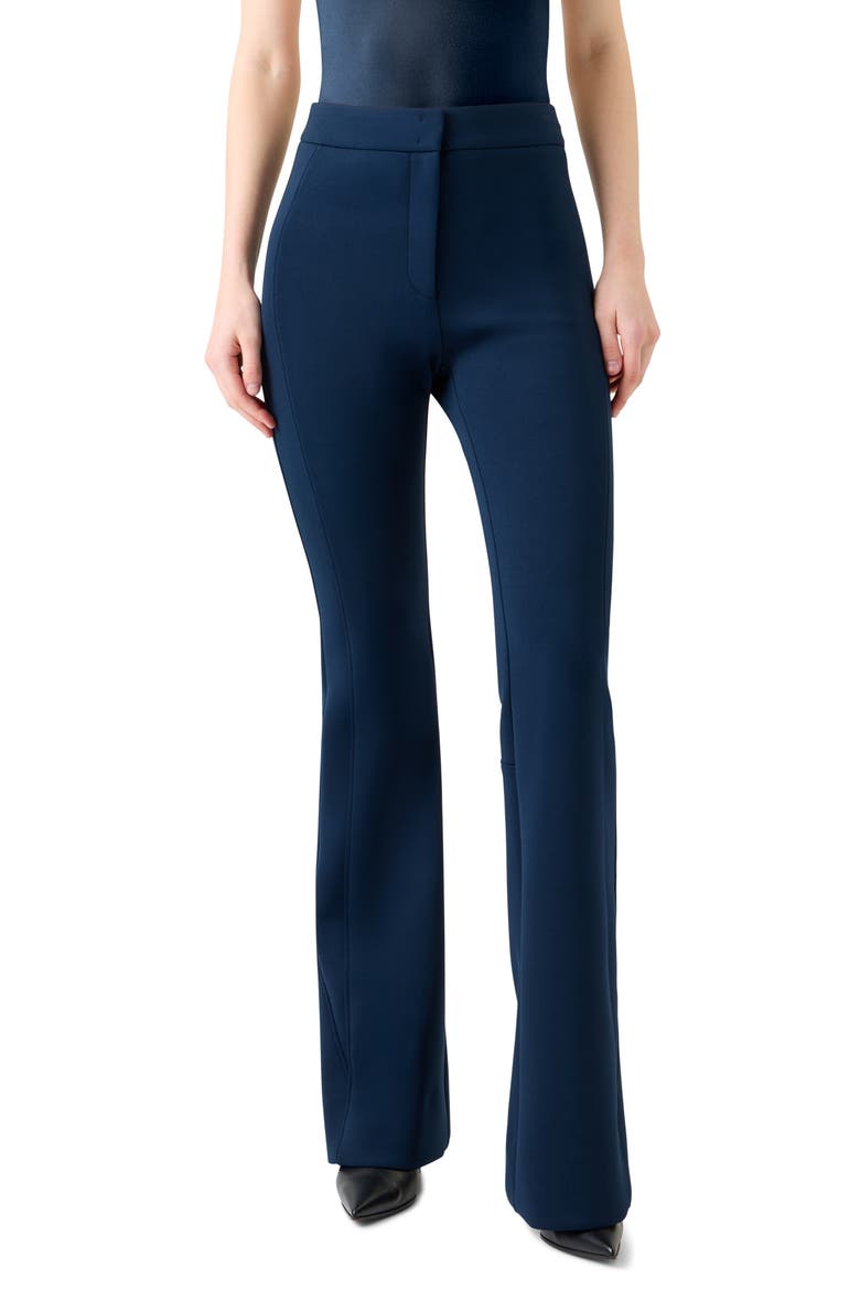 Faris Techno Neoprene Bootcut Pants, Main, color, DENIM BLUE