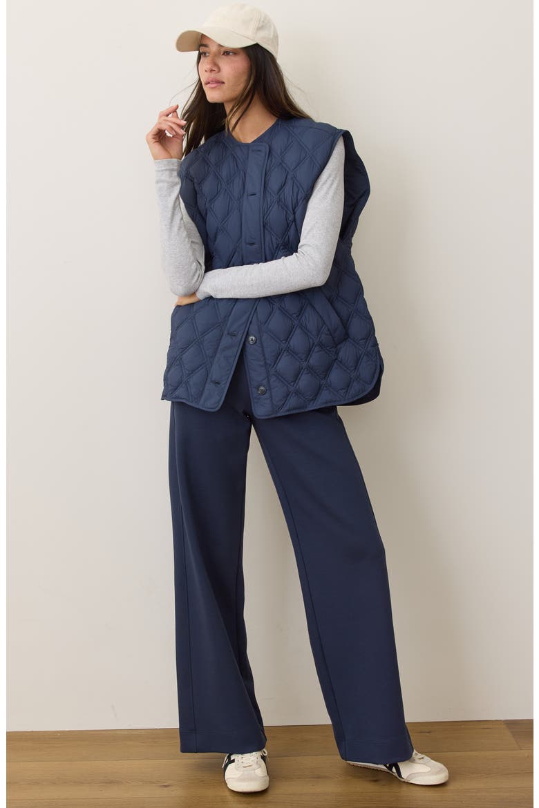 Marina Quilted Vest, Alternate, color, NAVY