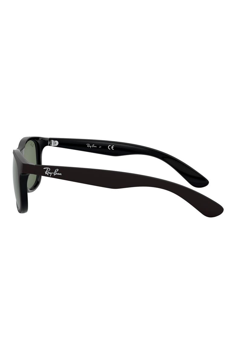 Junior 48mm Wayfarer Sunglasses, Alternate, color, MATTE BLACK/ BLACK SOLID