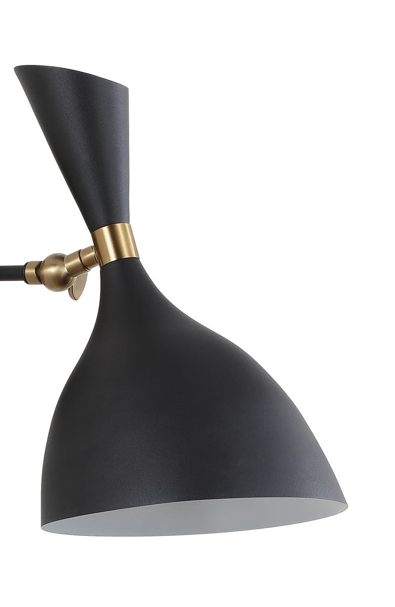 JONATHAN Y Josef Iron Retro LED Wall Sconce, Alternate, color, Black/Brass Gold