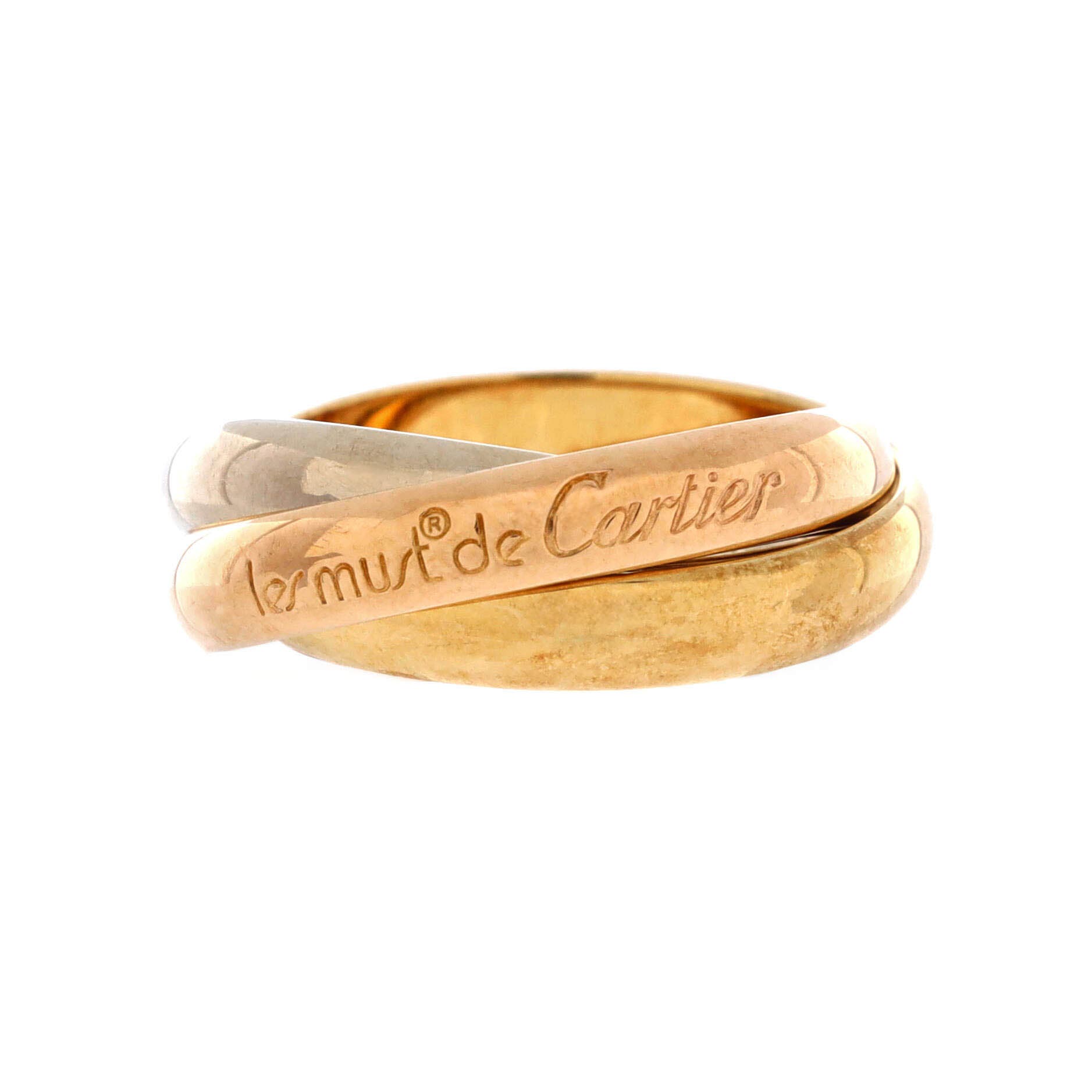 Les Must de Cartier Trinity Ring 18K Tricolor Gold, Main, color, Metallic Gold