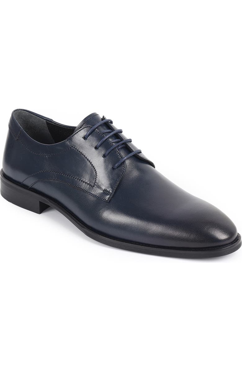 VELLAPAIS Imperiali Plain Toe Derby, Main, color, Navy Blue