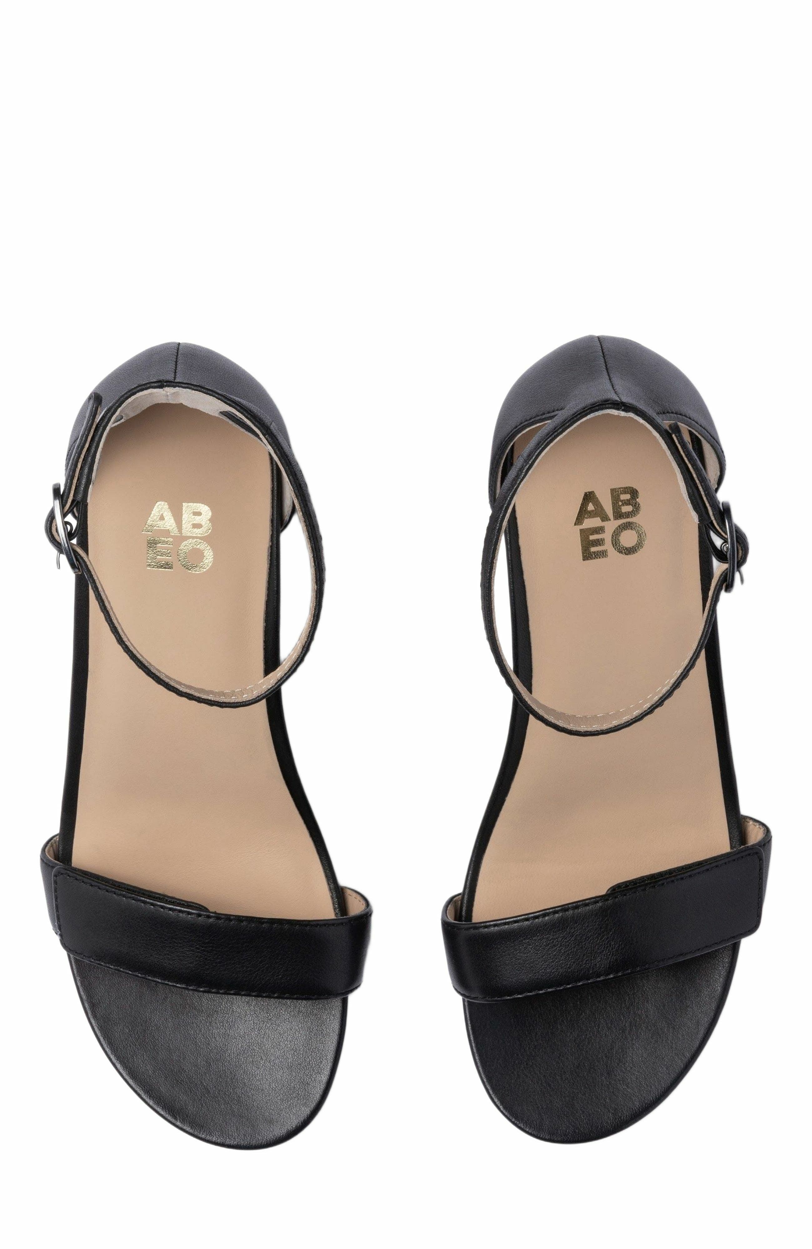 Tempo Strap Heels, Alternate, color, Black Leather - Metatarsal
