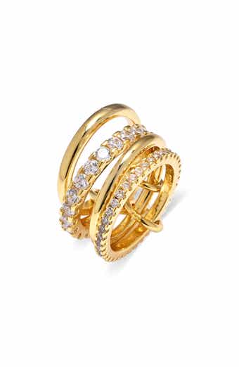 Strata 18k Gold Plated Stack Ring