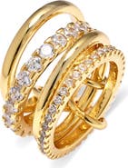 EYE CANDY LOS ANGELES Strata 18k Gold Plated Stack Ring